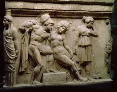 Sarcofago Greco con una Scena che Mostra la Battaglia delle Amazzoni, c.350 a.C. da Unbekannt Unbekannt